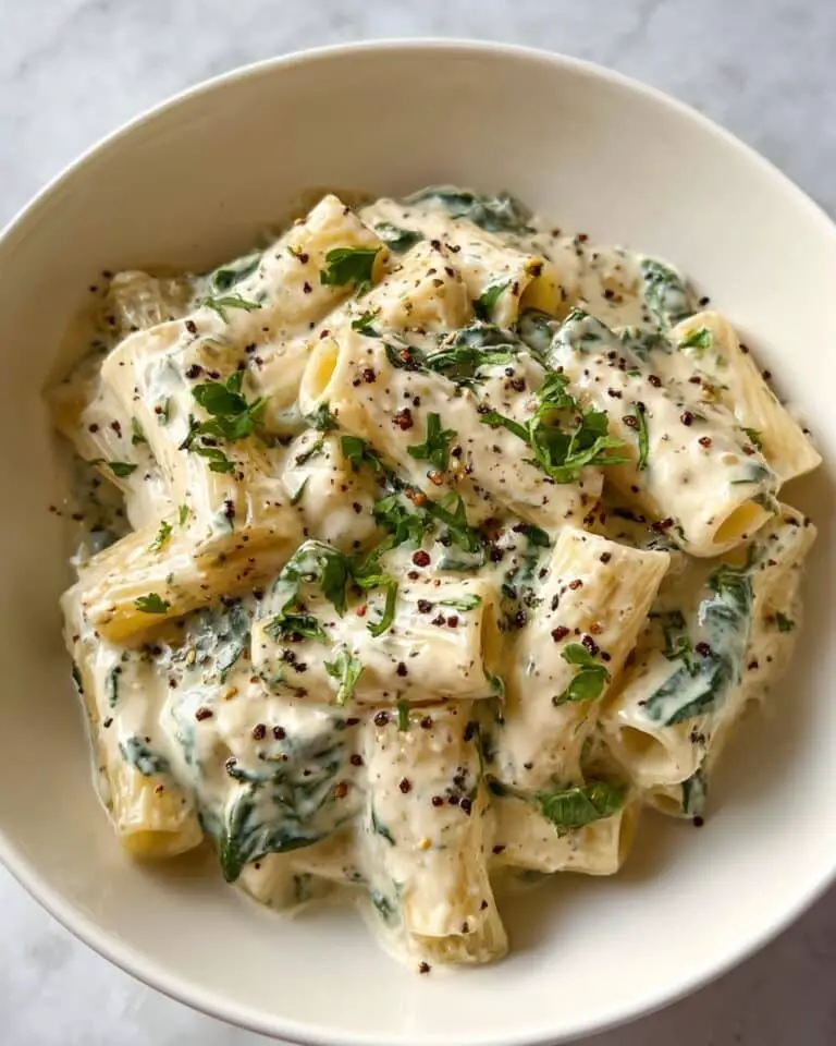 Creamy Spinach Rigatoni Recipe