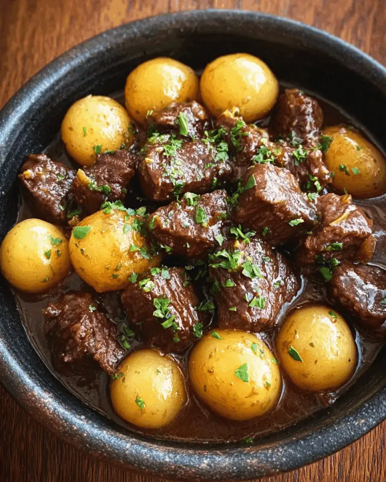 Garlic Butter Beef Bites with Potatoes