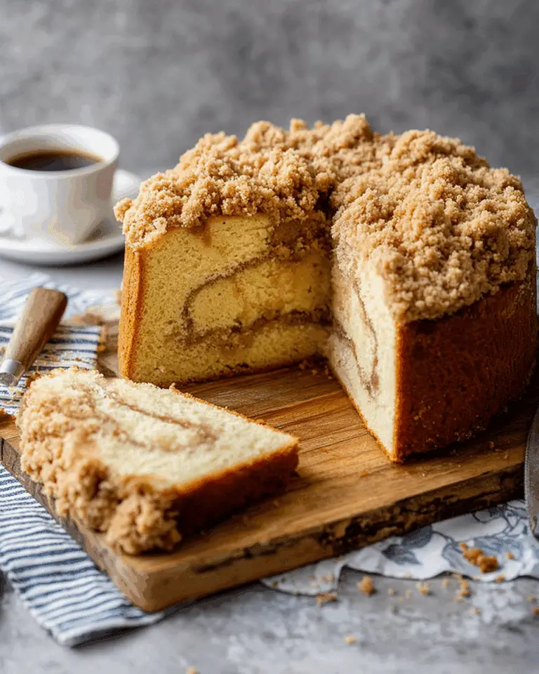Homemade Corner Bakery Cinnamon Crème Coffee Cake