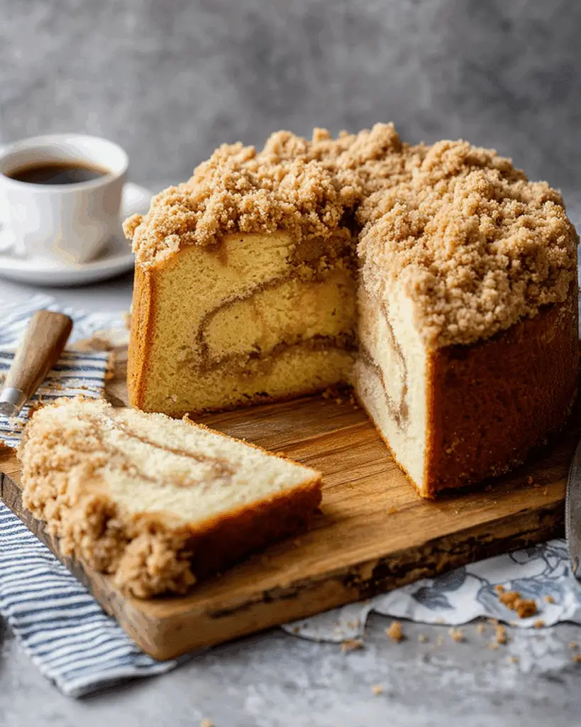 Homemade Corner Bakery Cinnamon Crème Coffee Cake