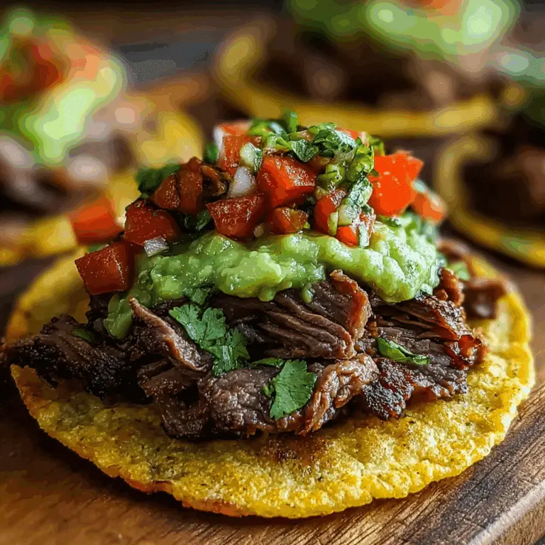 Mexican Tostadas de Carne Asada