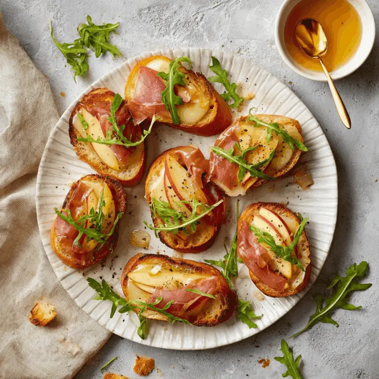 Apple & Brie Crostini with Hot Honey