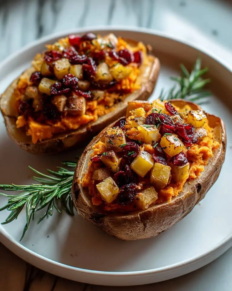 Cranberry Apple Twice-Baked Sweet Potatoes