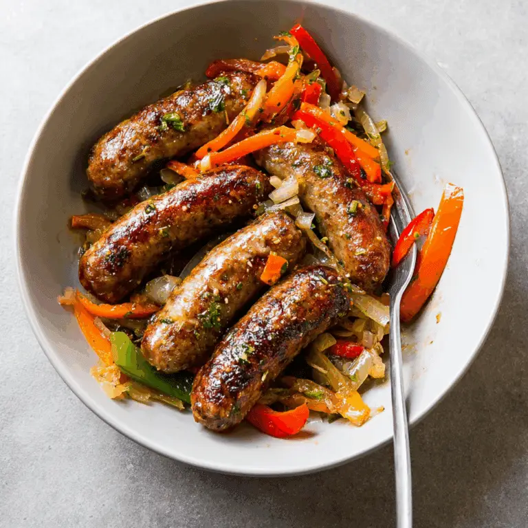 Oven Baked Sausage and Peppers (Italian Style)
