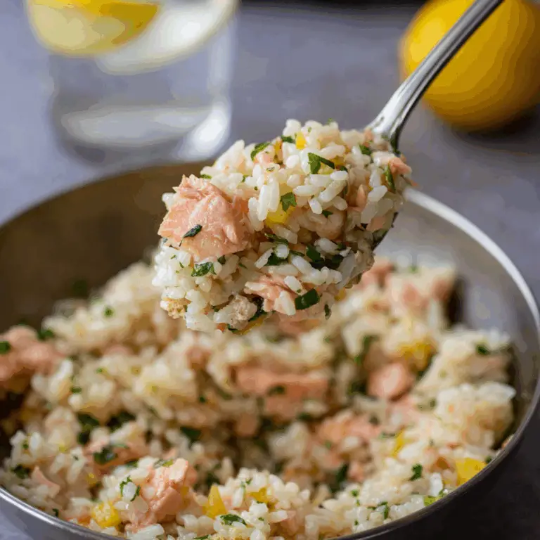 Salmon Risotto with Leeks & Lemon