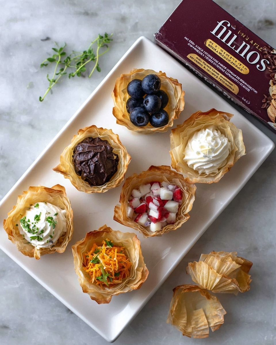 The image shows a metal baking tray holding 14 small pastry cups arranged in a loose grid. Each pastry cup has a fluted, golden-brown crust forming the base and sides. Inside, there is a creamy filling mixed with small pieces of green herbs and bits of browned ingredients, giving a mix of cream, light green, and slightly toasted brown colors. The filling sits heaped just above the pastry rim, with textures that look soft and slightly chunky. The tray is on a white marbled surface. photo taken with an iphone --ar 4:5 --v 7