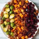 Winter Vegetable Salad with Roasted Butternut Squash, Brussels Sprouts, and Beets Recipe