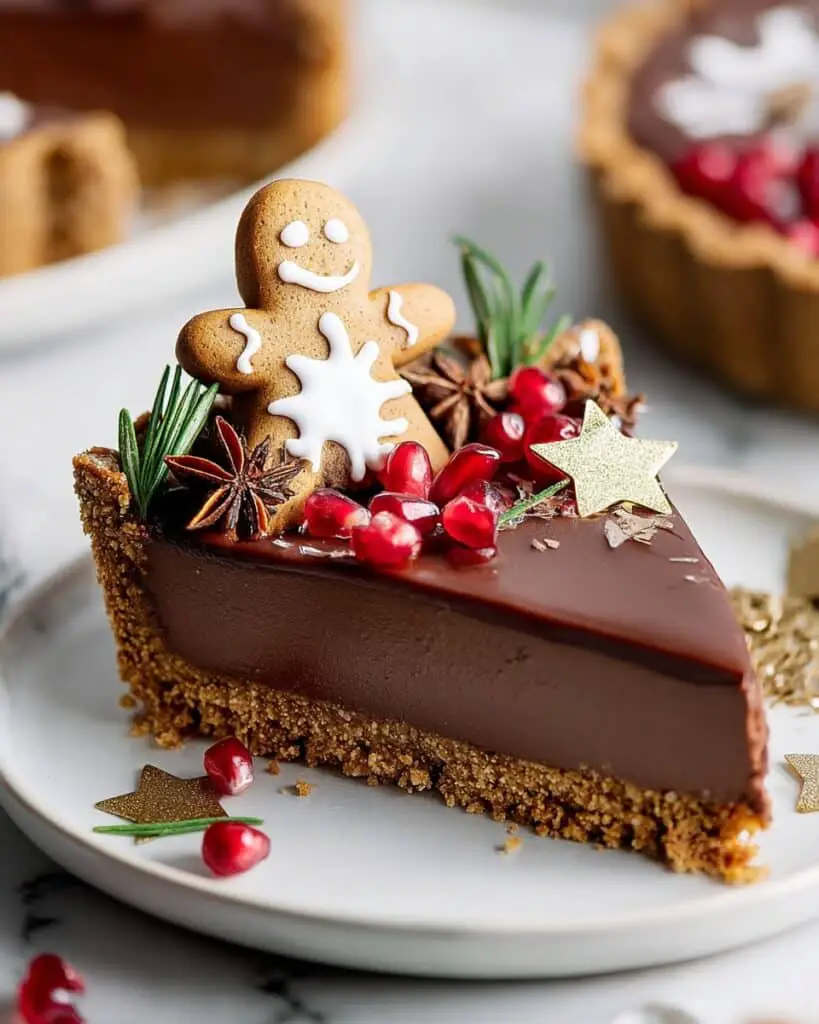 Vegan Gingerbread Chocolate Tart Recipe