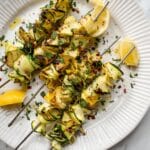 Zucchini Ribbon Skewers with Spicy Lemon Butter Recipe