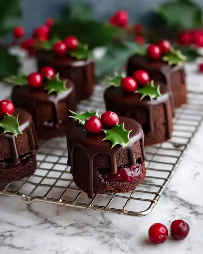 Chocolate Cranberry Mini Cakes (Vegan, Gluten-Free, Nut-Free) Recipe