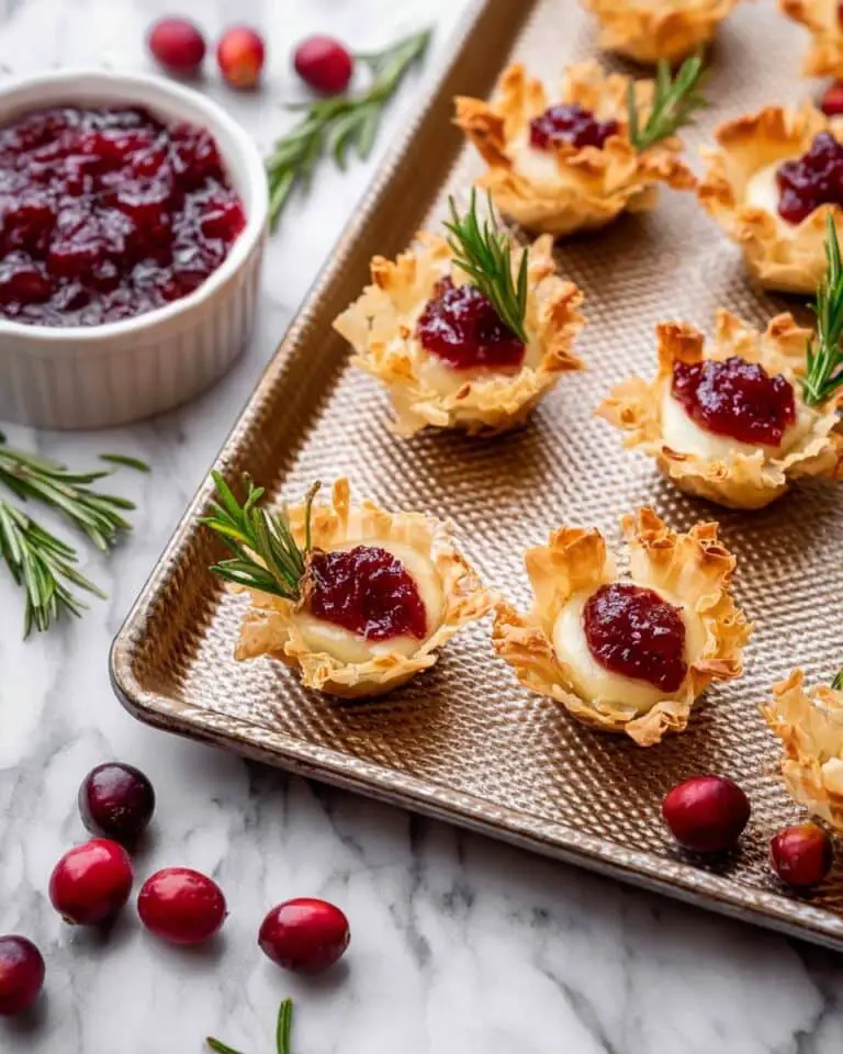 Cranberry and Brie Filo Crackers Recipe