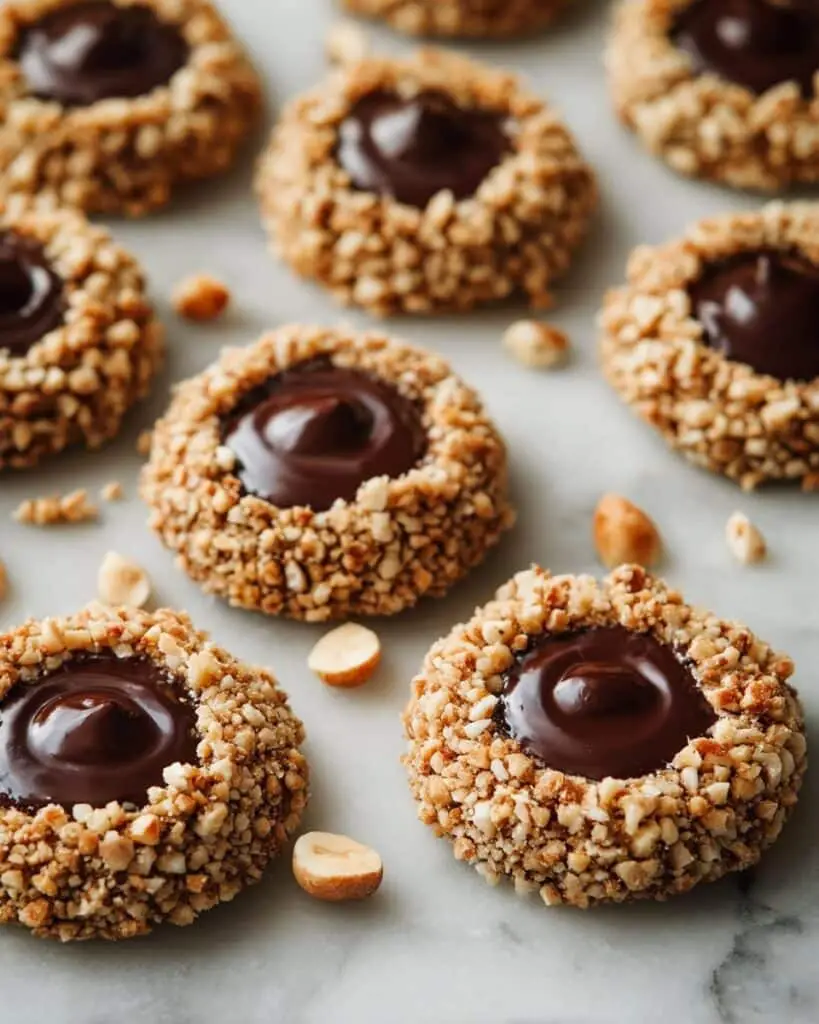 Chocolate Hazelnut Thumbprint Cookies Recipe
