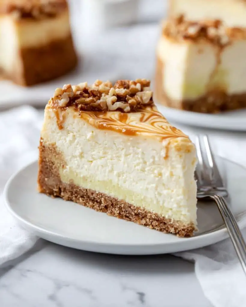 Autumn Cheesecake with Apple and Pecan Topping Recipe
