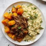 Cider Braised Pot Roast with Caramelized Onions and Sage Brown Butter Cauliflower Rice Recipe
