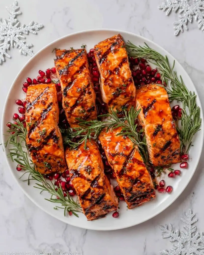 Sweet and Savory Pomegranate Maple Salmon Recipe