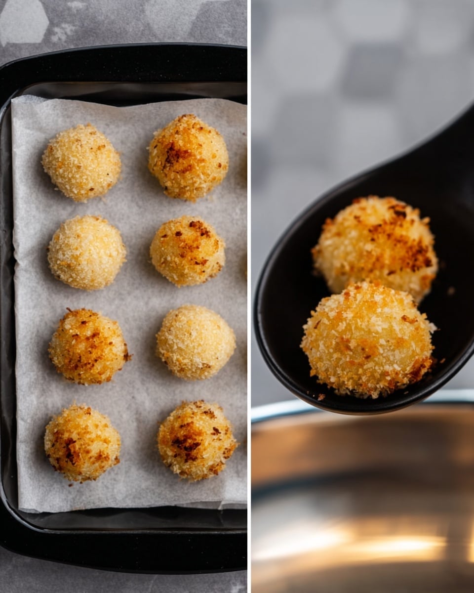 A white round plate holds ten small golden brown fried balls with a crunchy texture. They are sprinkled with thin beige almond slices and small pieces of light brown walnuts. There are light brown honey drizzles around and under the balls, giving a shiny look. The plate sits on a wrinkled white paper on top of a white marbled surface. To the top left, there is a clear glass cup with a dark liquid and a spoon inside. To the top right, a small clear bowl holds some almond slices, resting on a white plate. Scattered almond slices and walnut pieces are around the plate. A small silver spoon with some sticky liquid rests on the marbled surface near the bottom right corner. A beige cloth is loosely placed near the top left corner. photo taken with an iphone --ar 4:5 --v 7