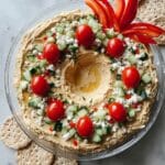 Healthy Hummus Wreath Recipe
