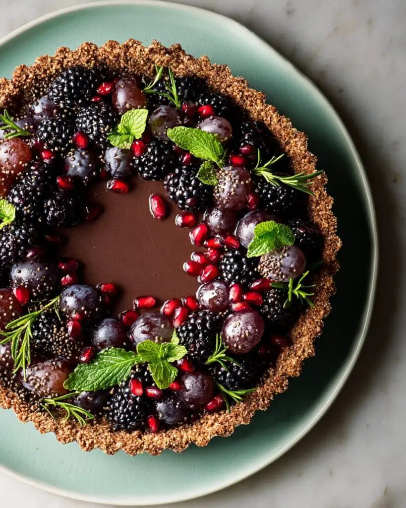 Winter Wreath Chocolate Tart Recipe