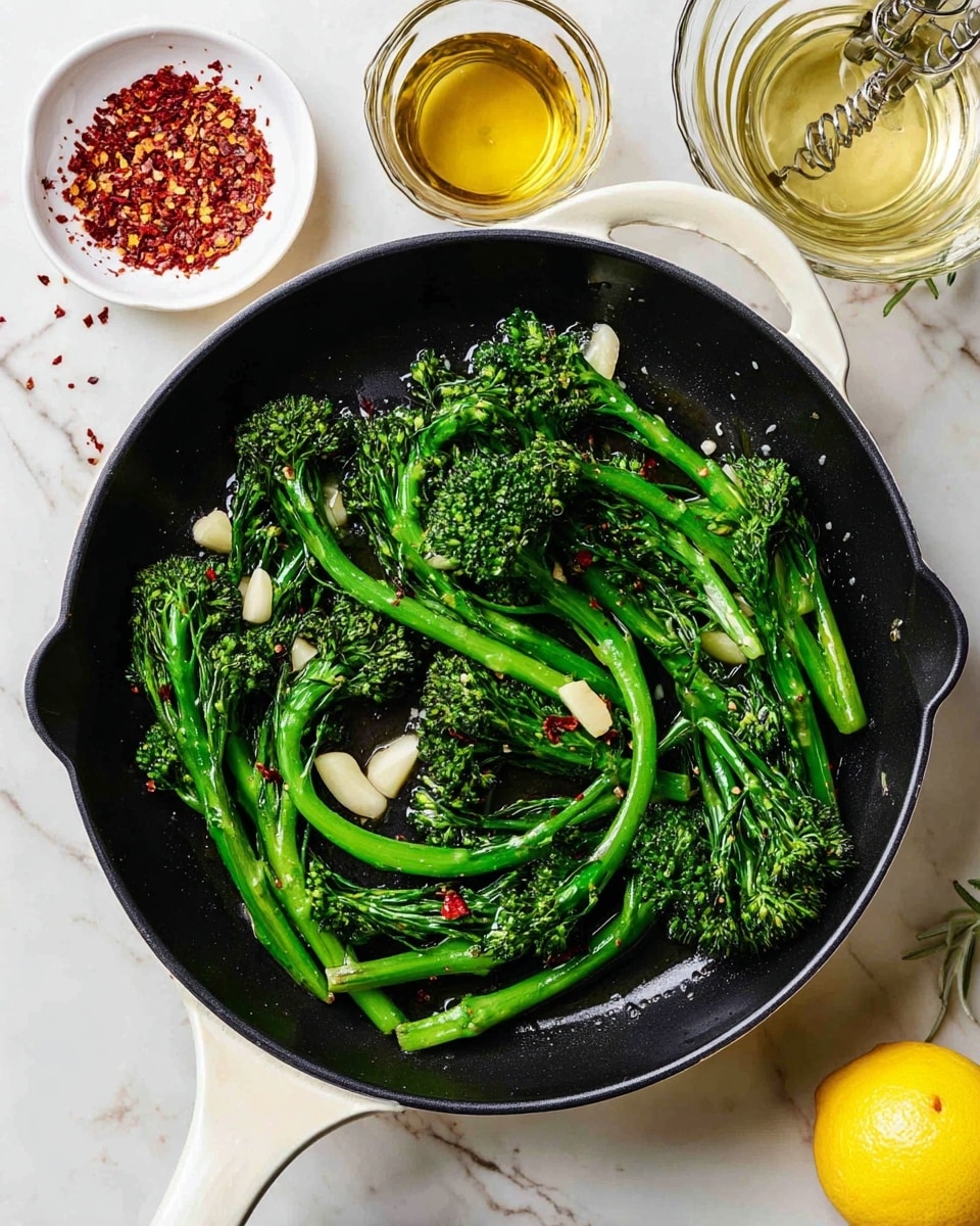 A round white plate holds a bunch of cooked broccolini with dark green, slightly charred and crispy tops, and long bright green stems. Scattered on top are small pieces of light golden lemon slices. The plate sits on a white marbled surface. photo taken with an iphone --ar 4:5 --v 7