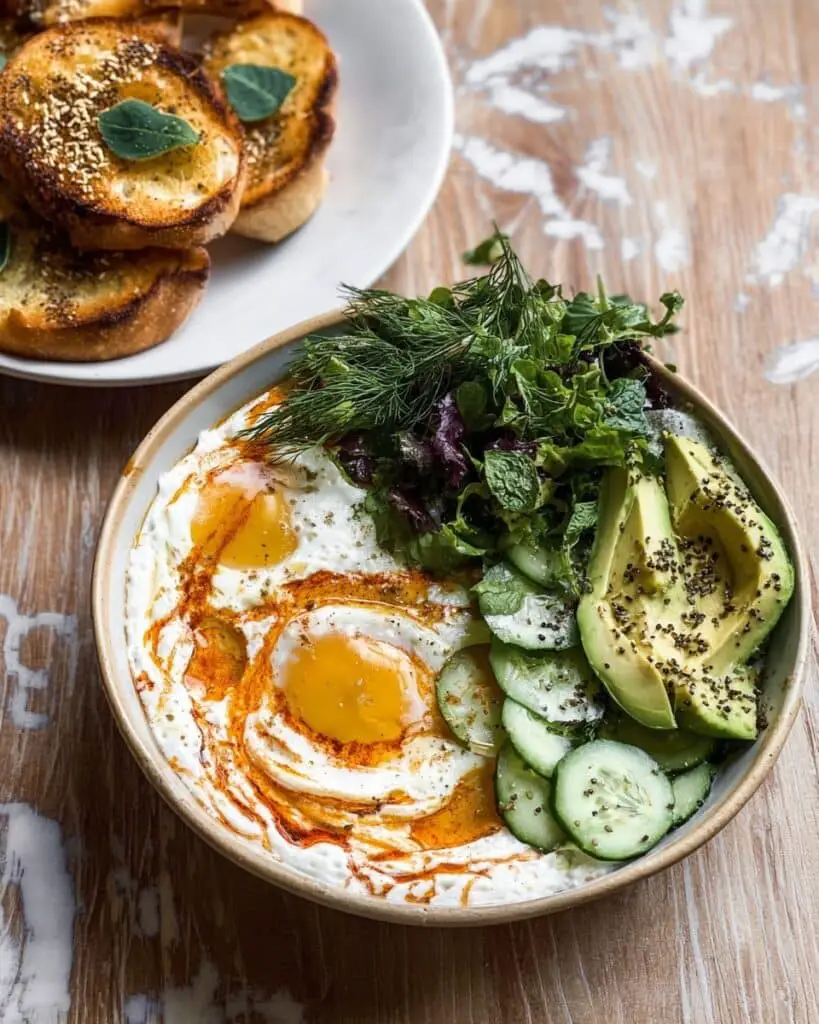 Turkish Eggs with Chili Butter and Whipped Feta Recipe