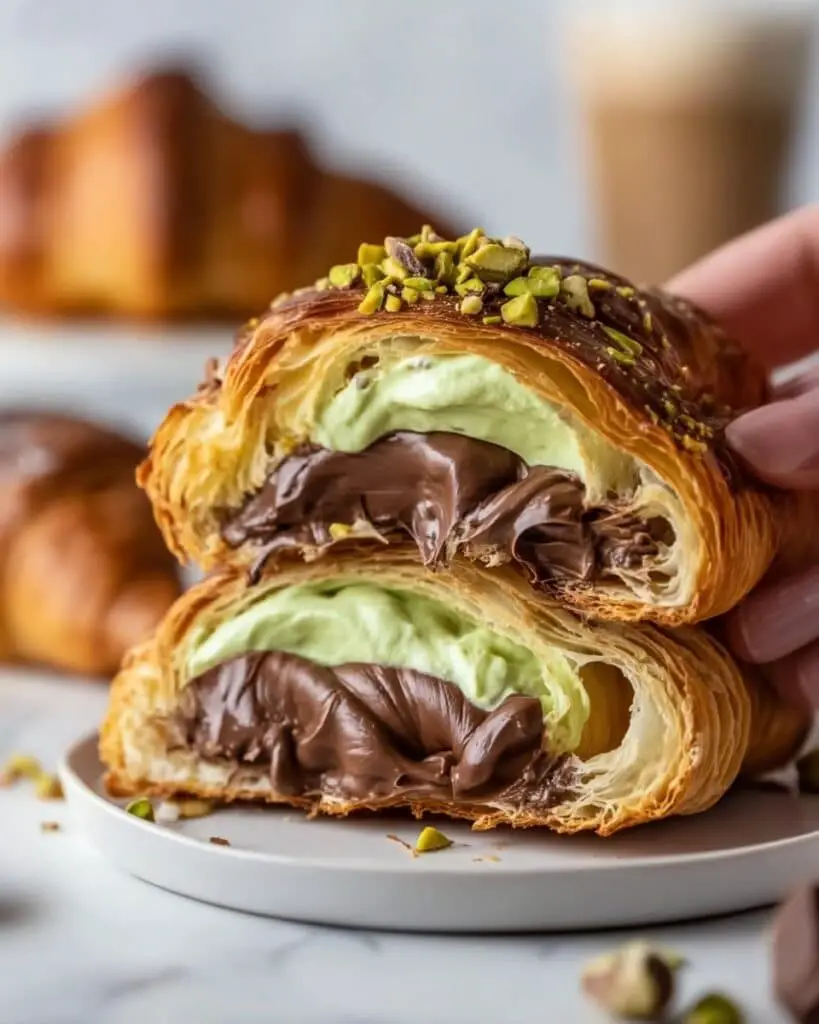 Pistachio Chocolate Croissants Recipe