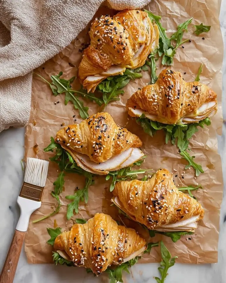 Turkey and Havarti Croissant Sandwich with Apricot Jelly and Honey Mustard Recipe