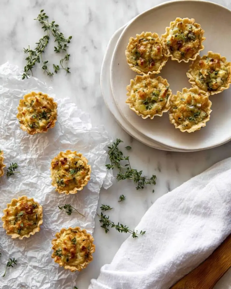 French Onion Tartlets with Cream Cheese and Herbs Recipe