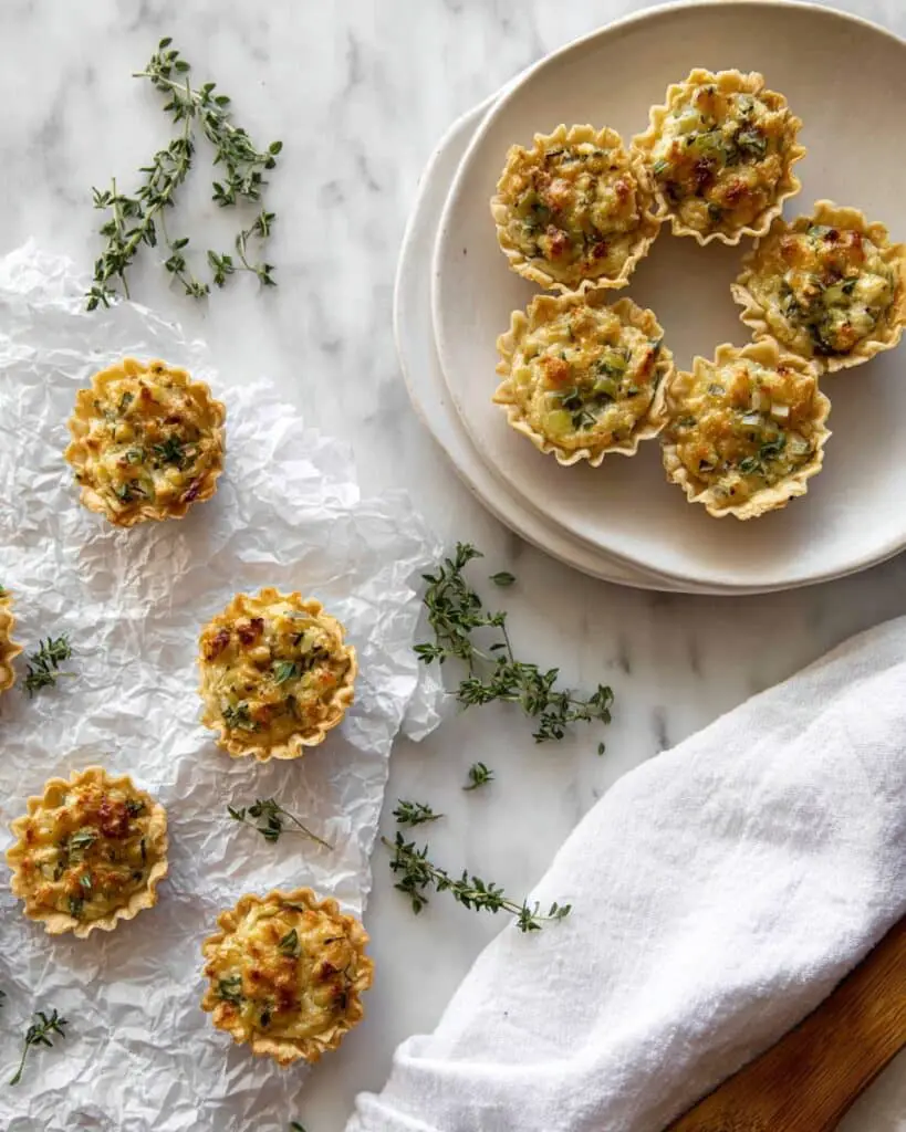 French Onion Tartlets with Cream Cheese and Herbs Recipe