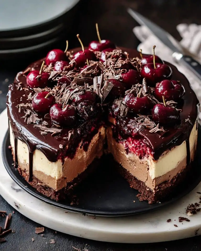 Dark Chocolate Cherry Cheesecake Recipe