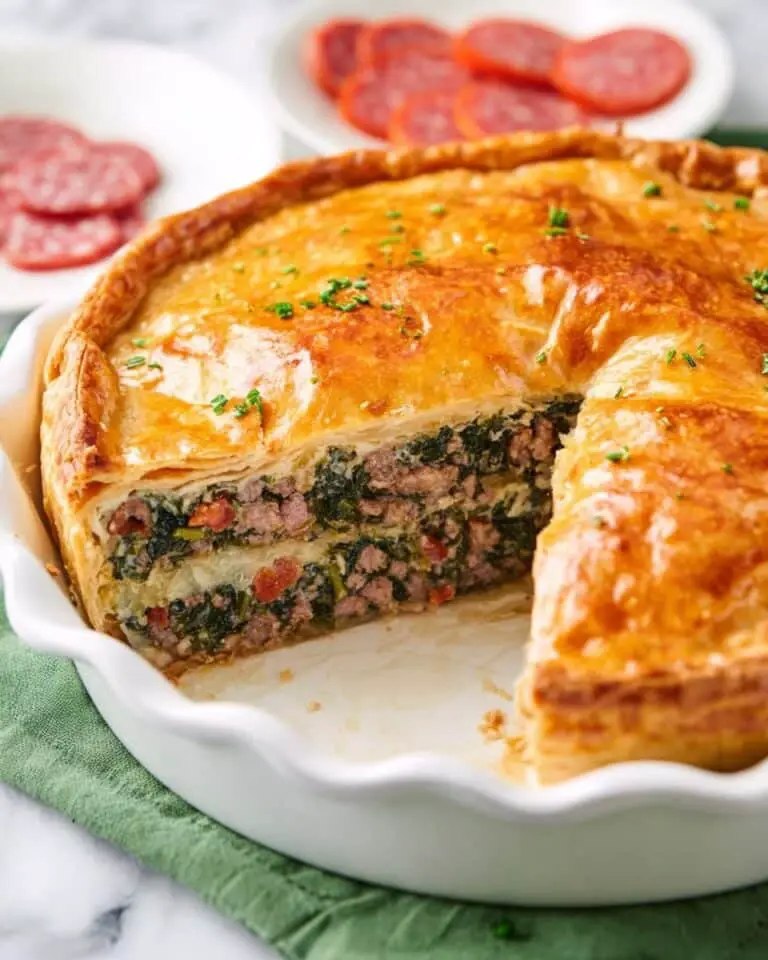 Three Meat Italian Pie Recipe
