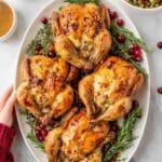 Stuffed Cornish Hens with Wild Rice and Herb Glaze Recipe