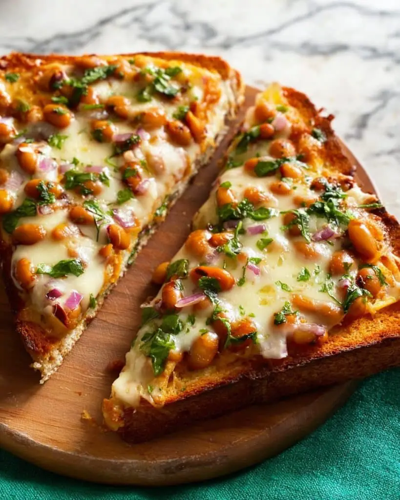 Cheesy Masala Beans on Toast Recipe