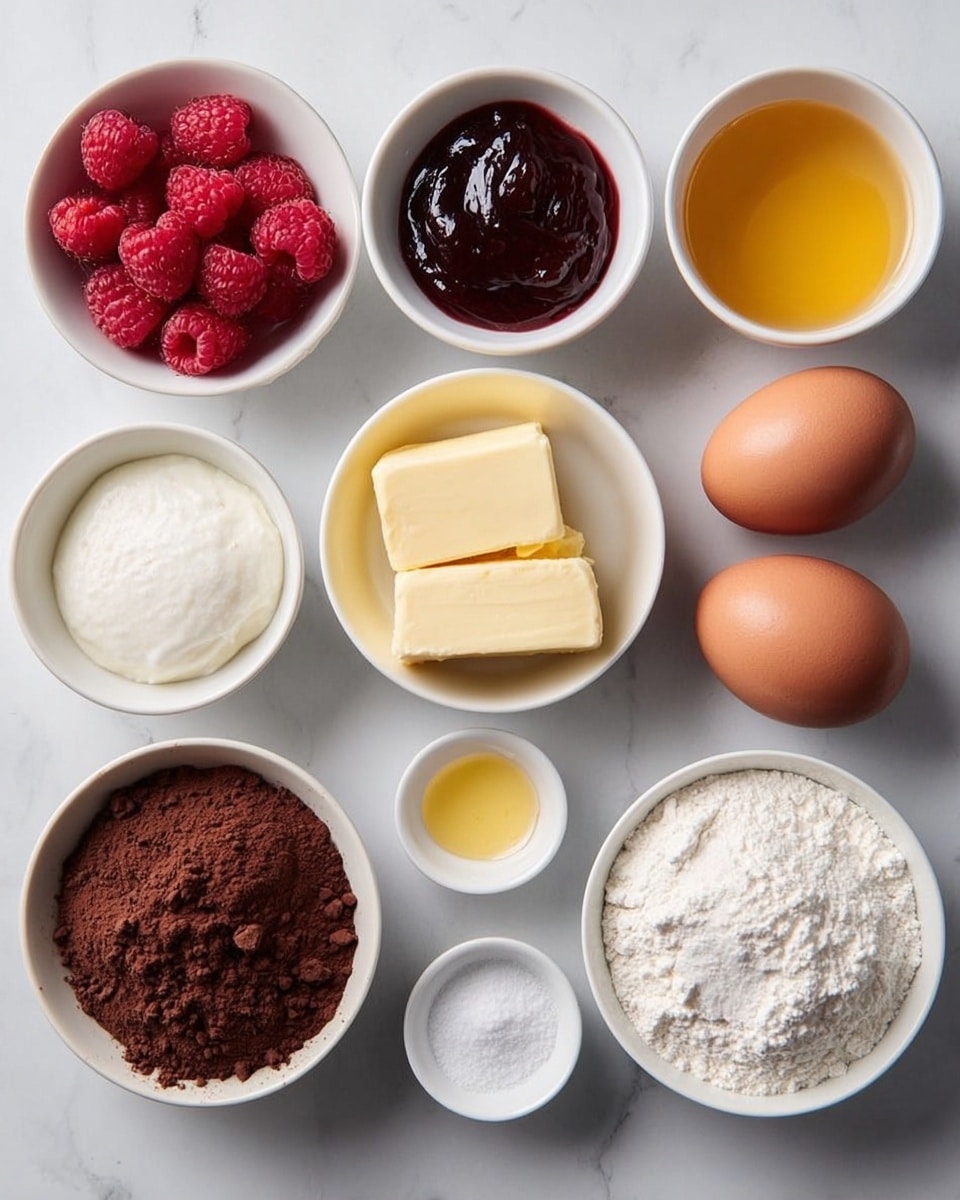 The image shows two stacked soft chocolate cookies with a smooth, shiny chocolate layer on top. The top cookie is broken, revealing a bright, glossy, red fruit filling, thick and dripping slightly over the edges. The rough textured cookie base is dark brown and slightly cracked, contrasting with the smooth chocolate topping and vibrant inside filling. The cookies sit on a white marbled surface, with part of a woman's hand seen holding the broken upper cookie. Photo taken with an iphone --ar 4:5 --v 7