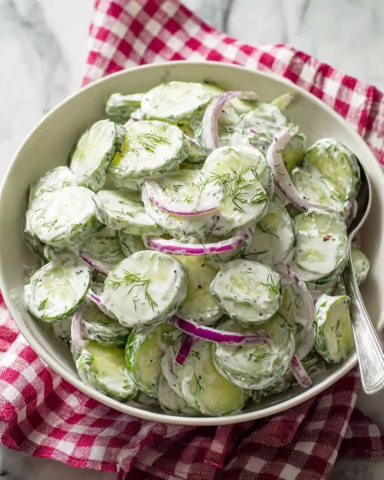 Creamy Cucumber Salad Recipe