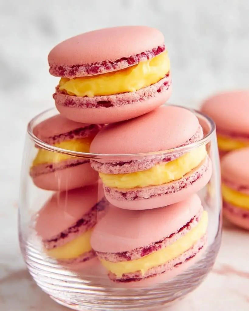 Strawberry Lemonade Macarons