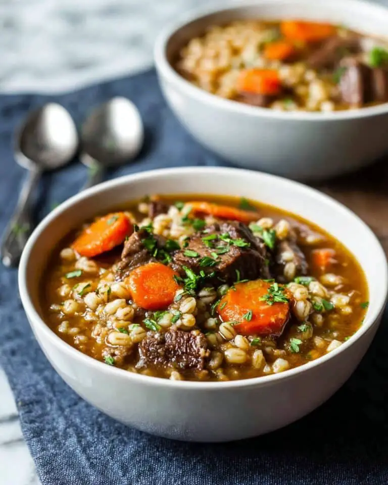 Instant Pot Beef and Barley Soup