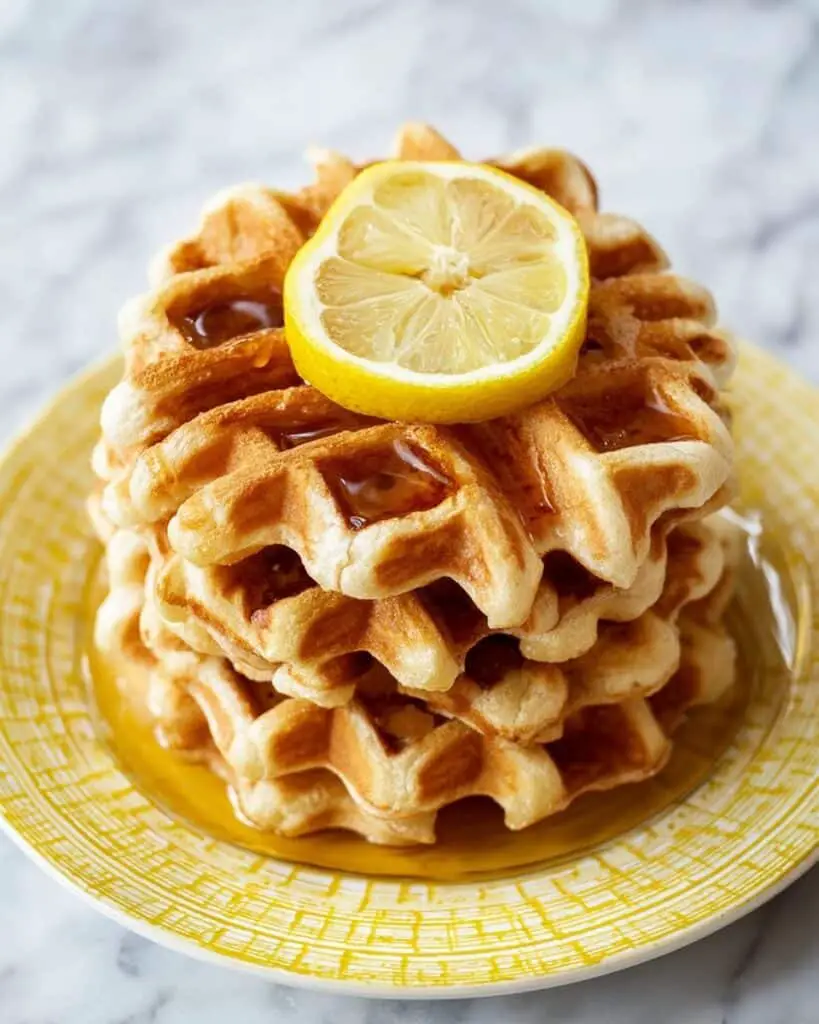 Lemon Sour Cream Waffles