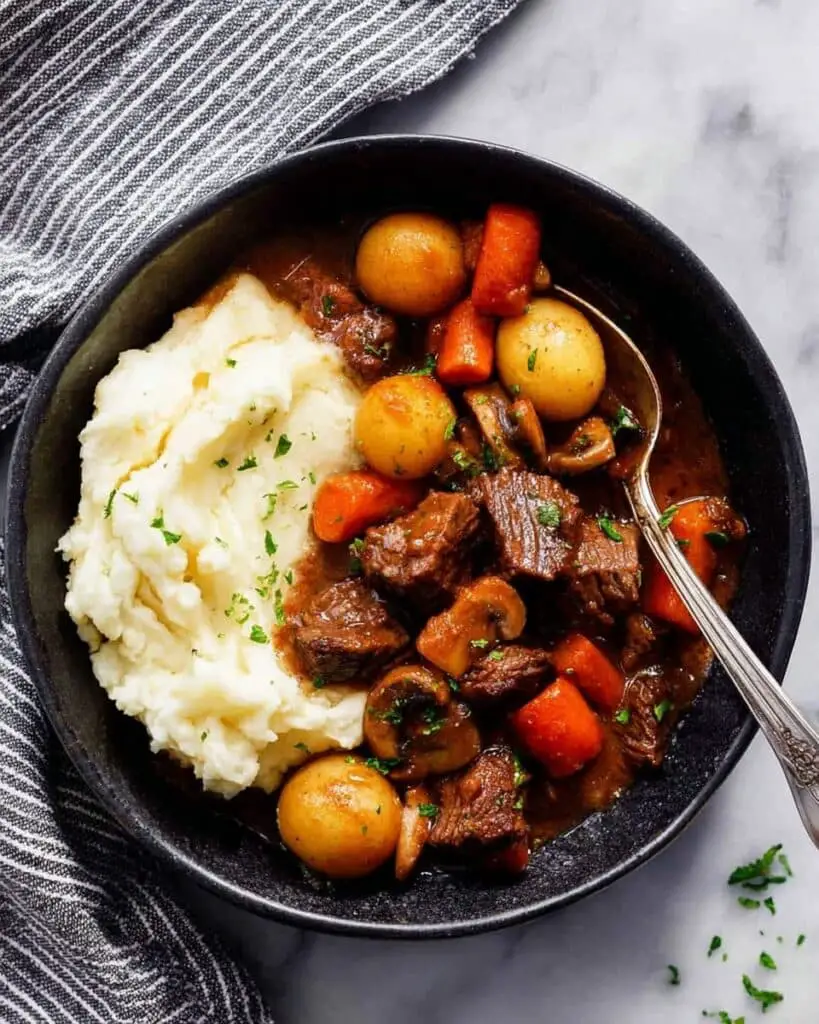 Slow-Cooked Beef Bourguignon