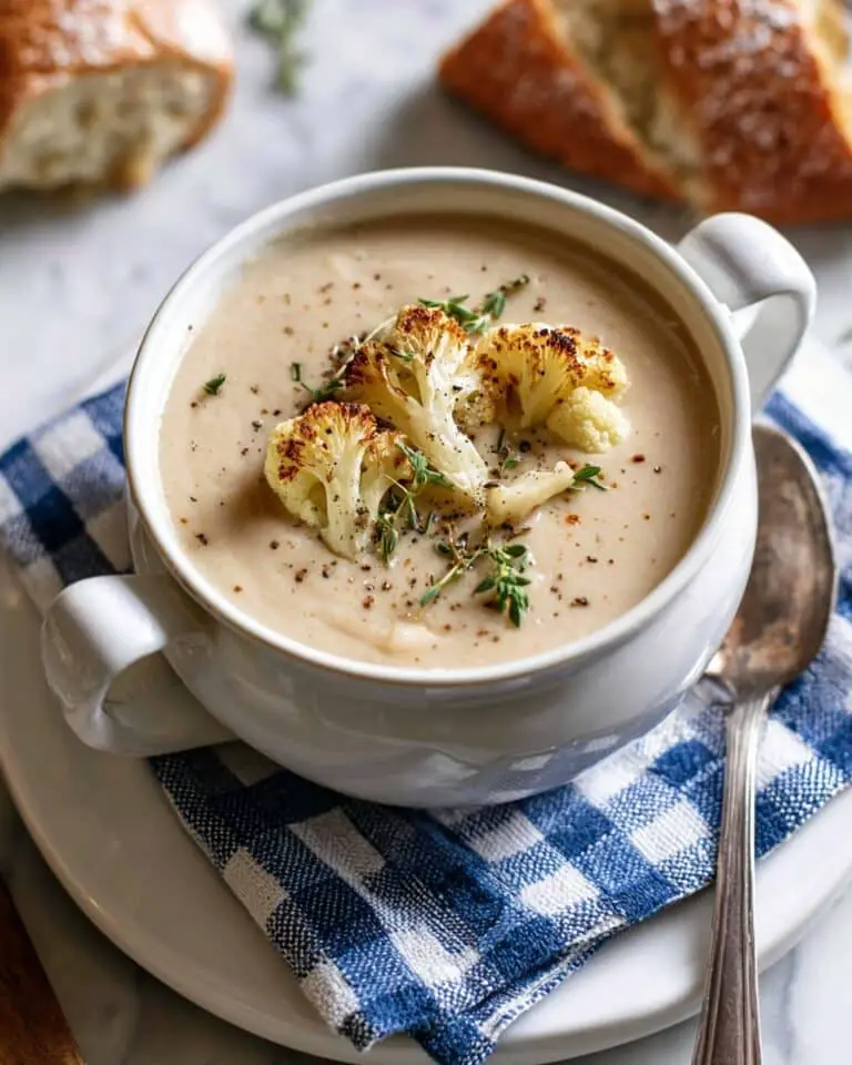 Creamy Roasted Cauliflower Soup