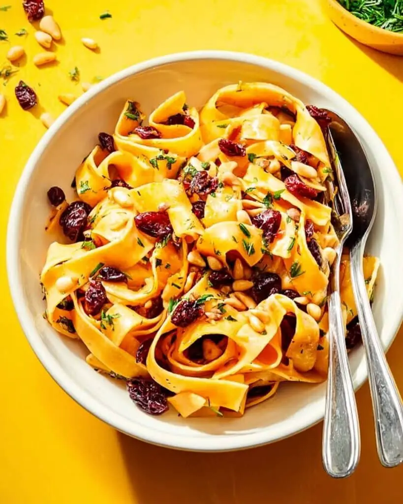 Sweet Potato Fettuccine in Gorgonzola Sauce (Sweet Potato Veggie Noodles!)