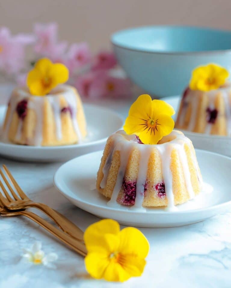 Moist Lemon-Blueberry Mini Bundt Cakes