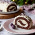 Gingerbread Yule Log with Cranberries and White Chocolate Recipe