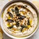 Roasted Garlic White Bean Dip with Sage Recipe
