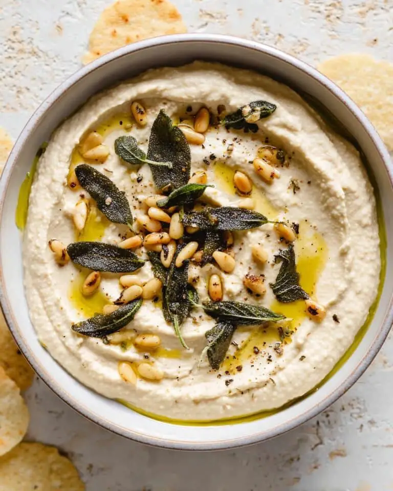 Roasted Garlic White Bean Dip with Sage Recipe