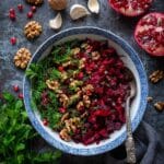 Turkish Beetroot Salad with Fresh Herbs, Walnuts, and Pomegranate Recipe