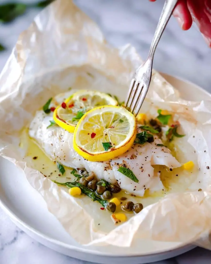 Fish en Papillote with Garlic Butter and Veggies Recipe