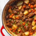 Bazella Pea Stew with Meat Chunks Recipe