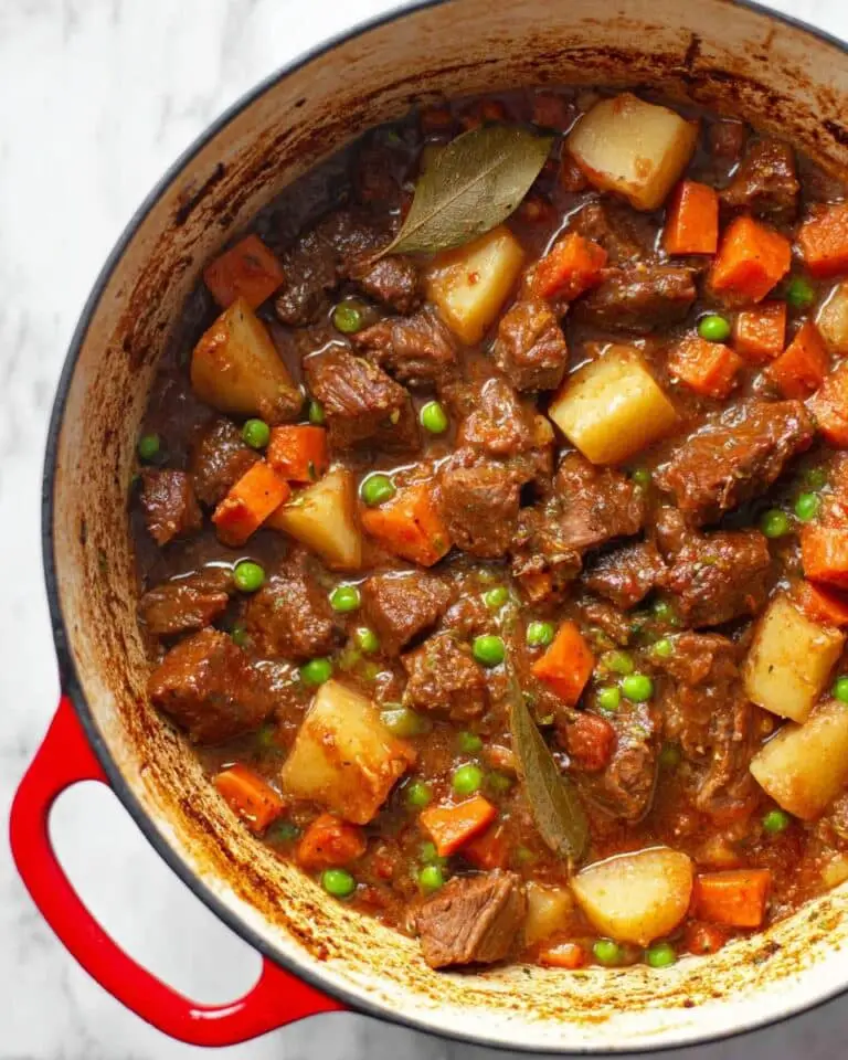 Bazella Pea Stew with Meat Chunks Recipe