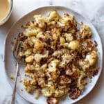 Crispy Cabbage and Cauliflower Salad with Tahini Lemon Dressing Recipe