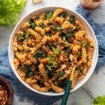 Red Pesto Pasta with Chili Kale Recipe